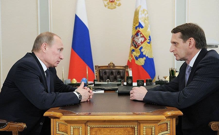 Путин и глава СВР Сергей Нарышкин. Фото: Администрация Президента РФ