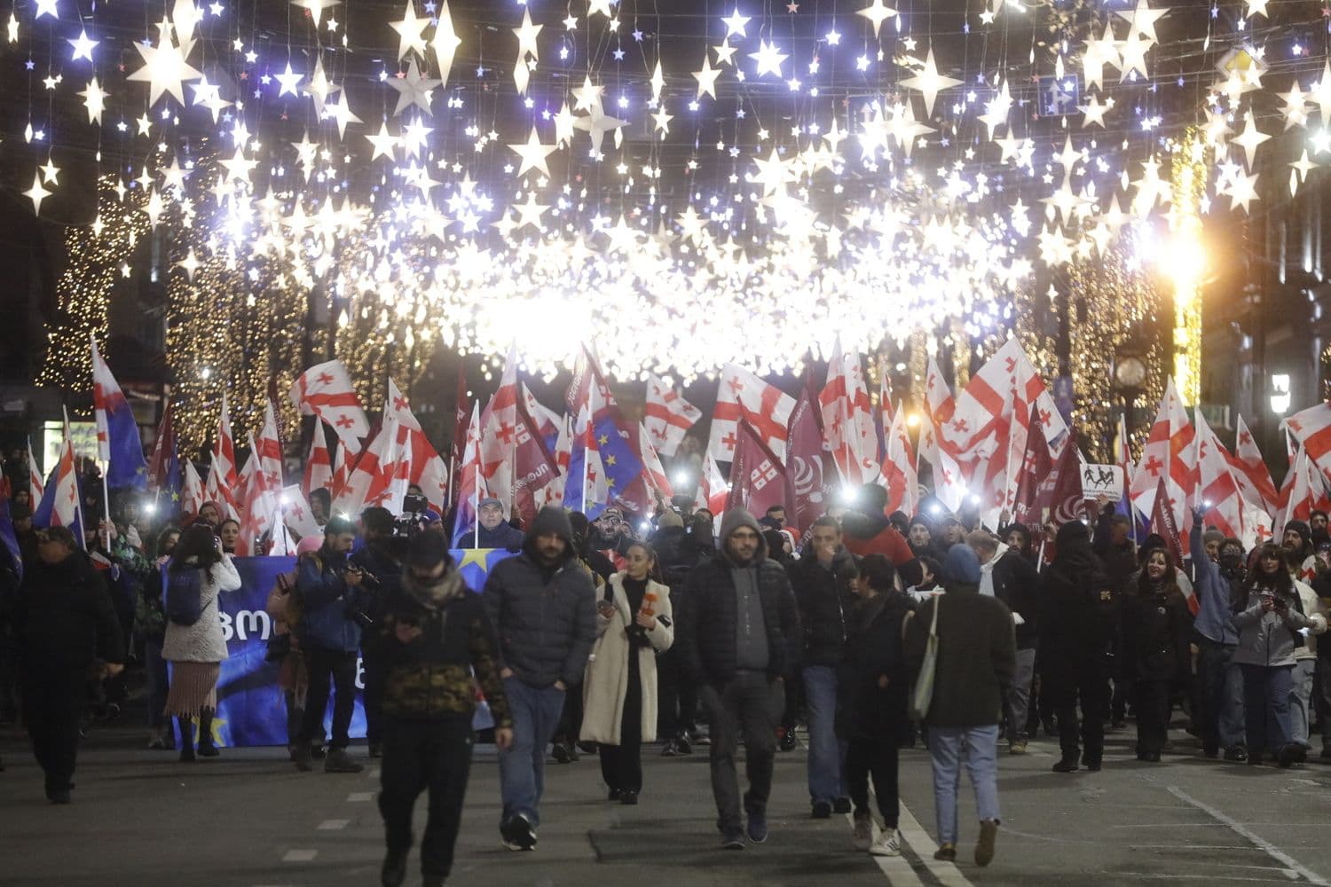 Митинг в Грузии. Иллюстративное фото: AA/ABACA / Abaca Press / Forum