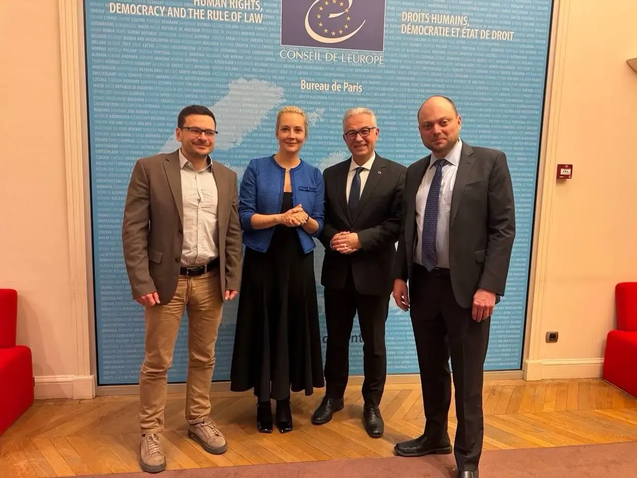 Яшин, Навальная и Кара-Мурза в ПАСЕ. Фото: Юлия Навальная / соцсети