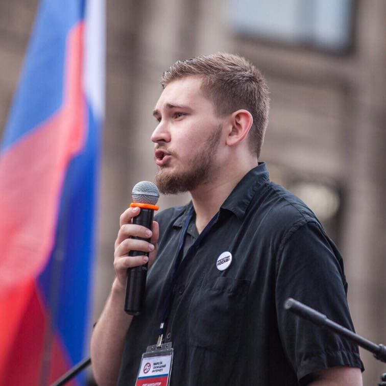 Давид-Виктор на митинге в 2017 году. Фото: Виктор Раткин / Facebook