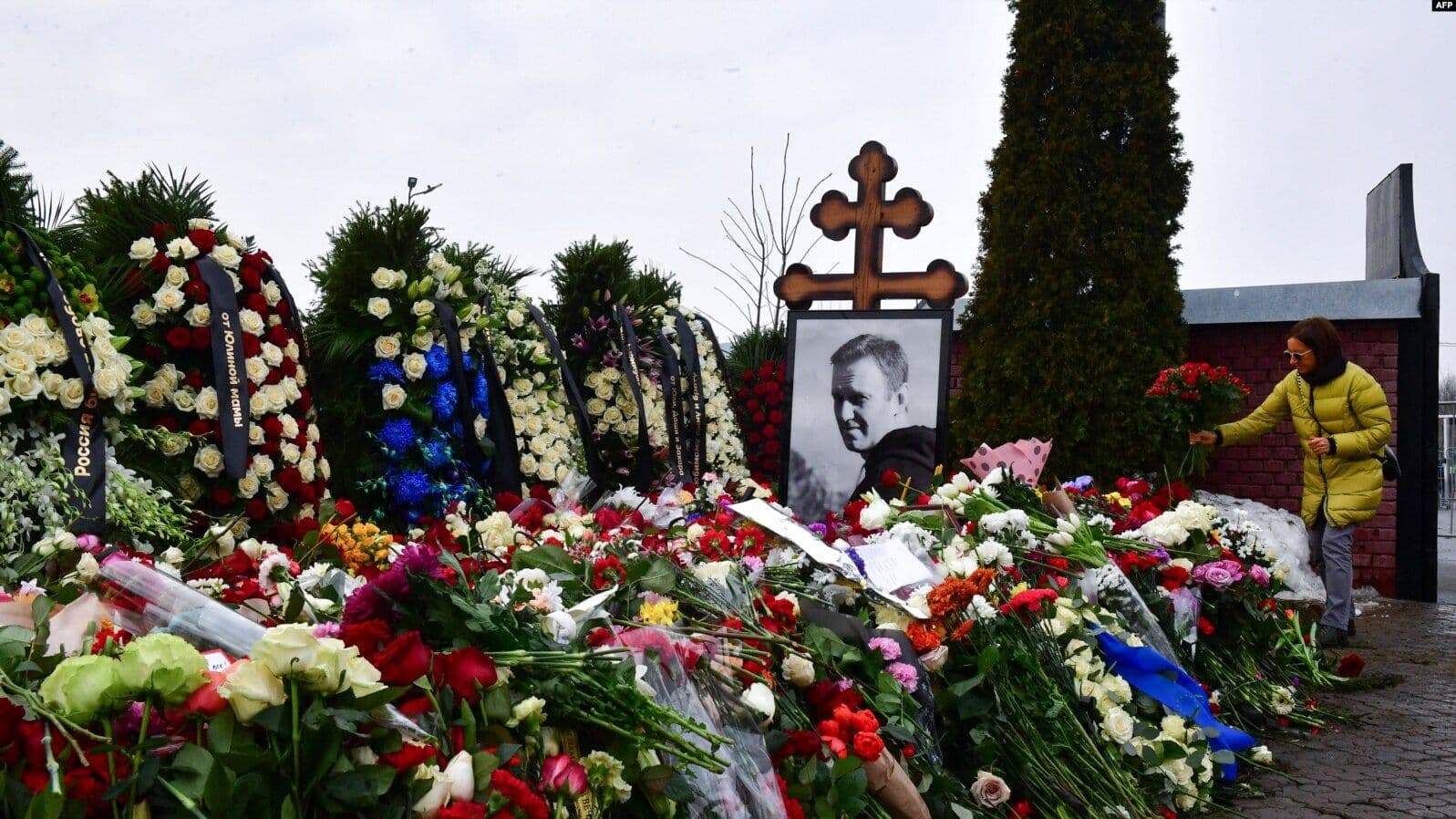 Могила Алексея Навального на Борисовском кладбище. Фото: соцсети
