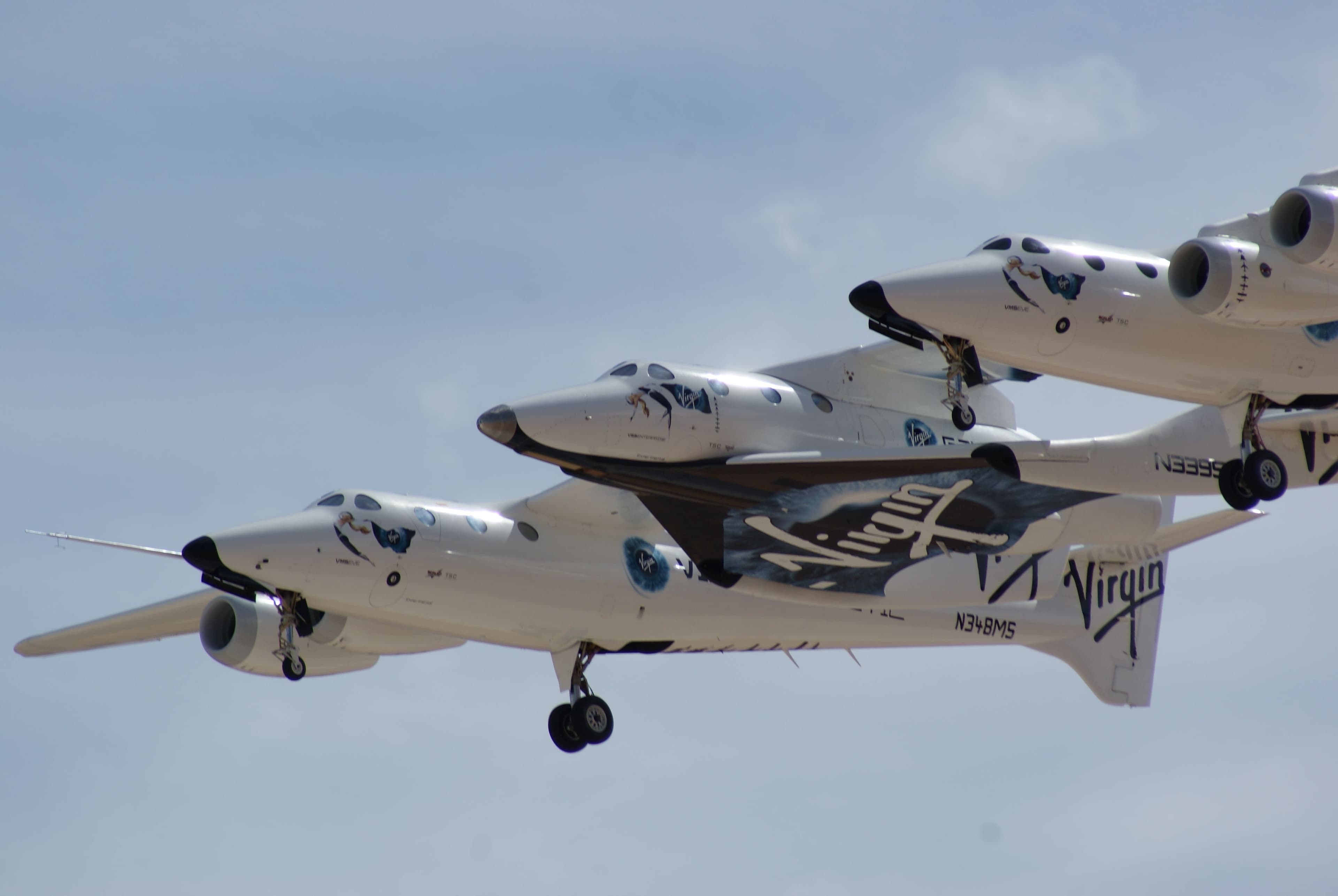 SpaceShipTwo и материнский самолёт White Knight Two. Фото: Jeff Foust / Flickr / CC BY 2.0