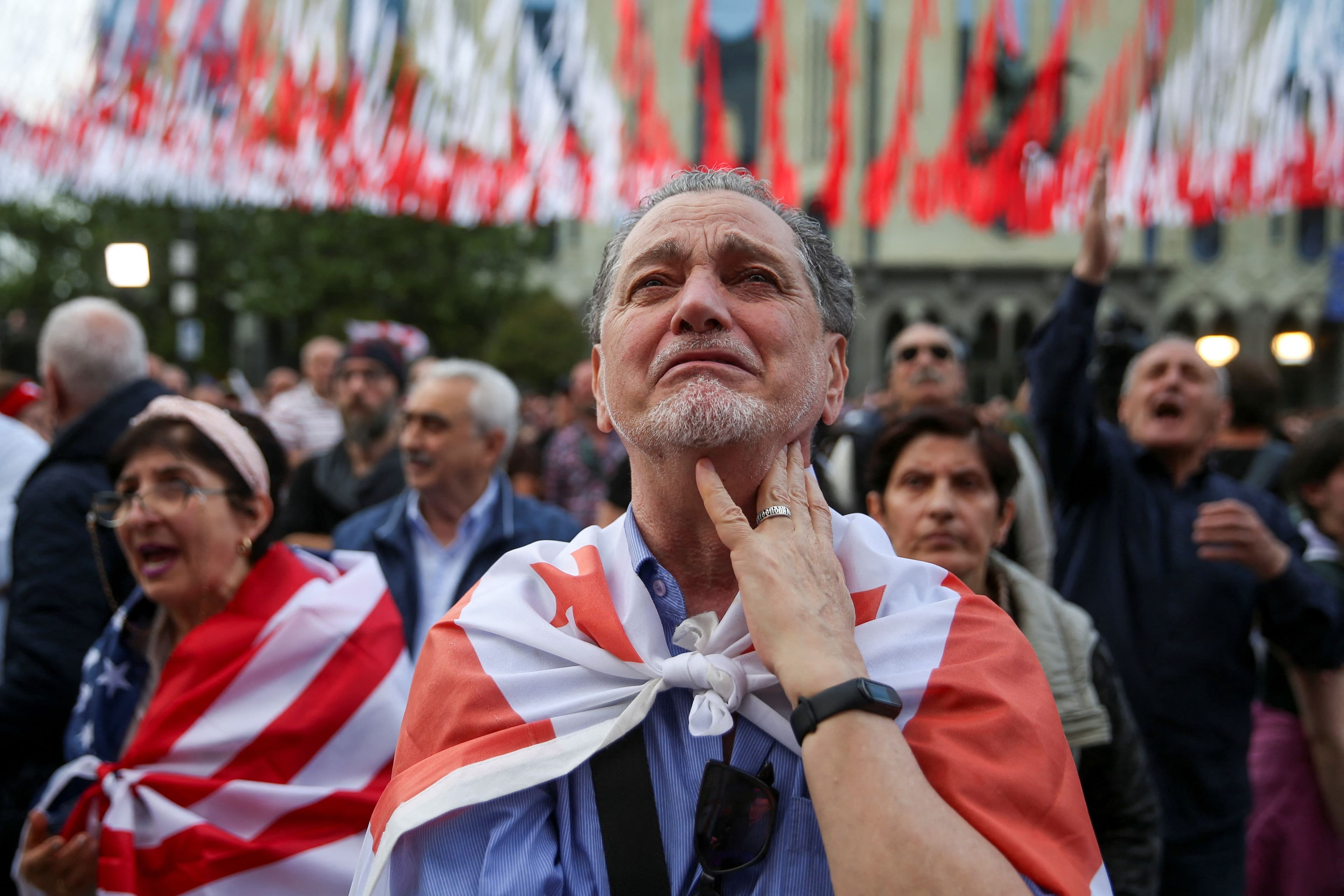 Протесты против принятия закона об "иноагентах". Фото: Irakli Gedenidze / Reuters / Forum