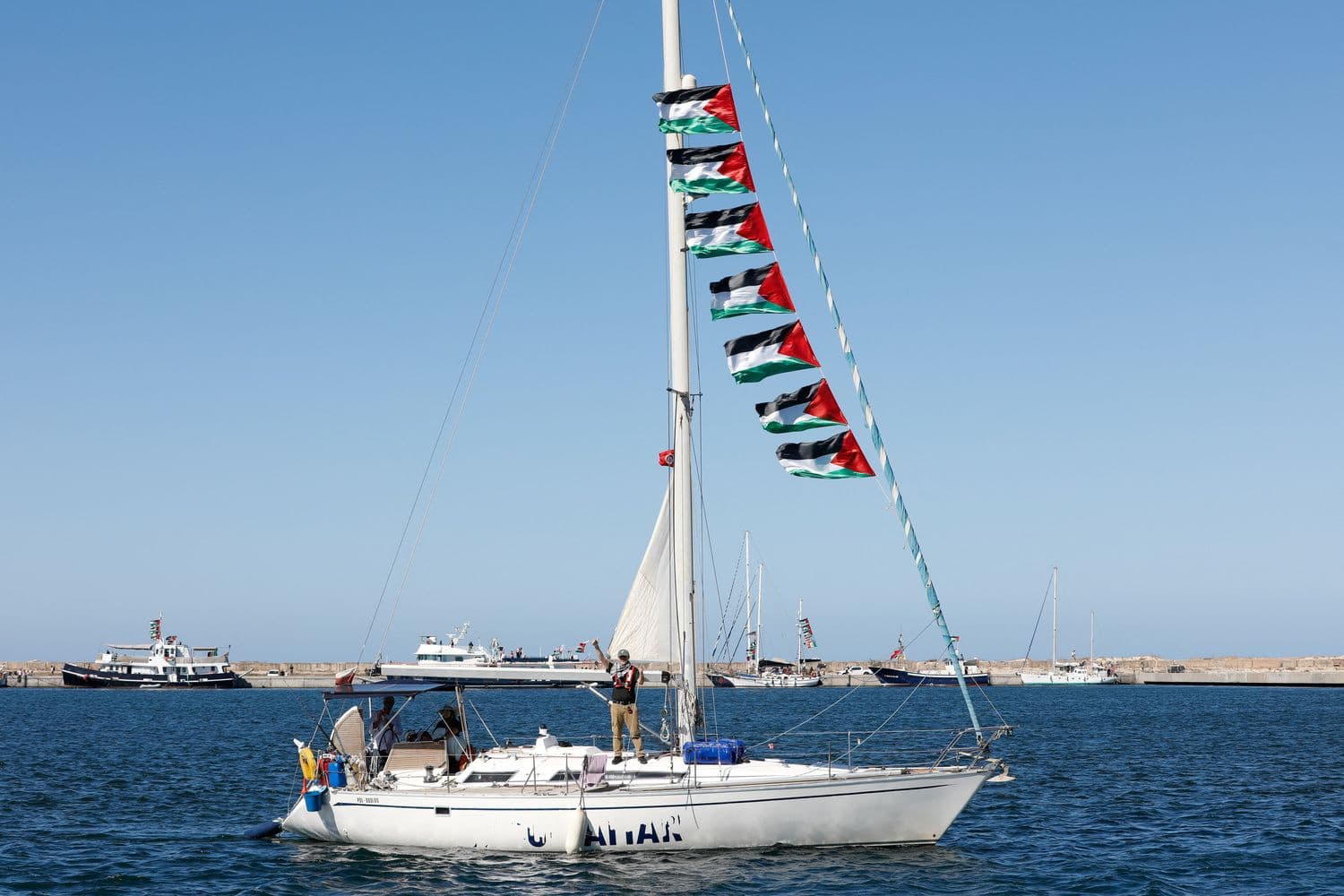 Лодка Global Sumud Flotilla. Фото: Zoubeir Souissi / Reuters / Forum